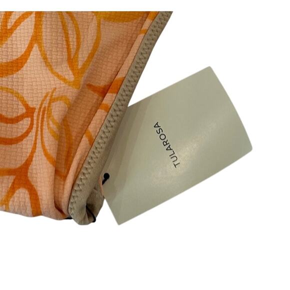 Tularosa Orange High Waist Bottom XS Fleur Floral V Cut Cheeky Revolve $88 NEW - Picture 6 of 7